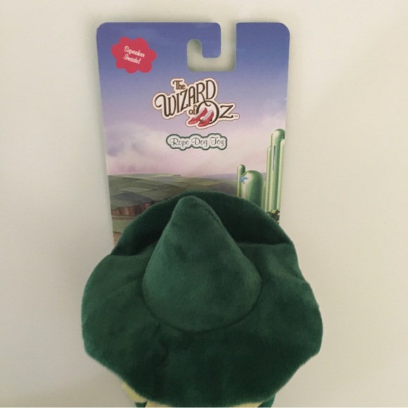 NEW 9" Dog Toy The Wizard of Oz Scarecrow Plush Squeak Crinkle and Chew Rope - Picture 3 of 6